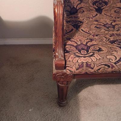 IMPRESSIVE DOUBLE PEDESTAL TABLE WITH 6 UPHOLSTERED CHAIRS IN GREAT SHAPE