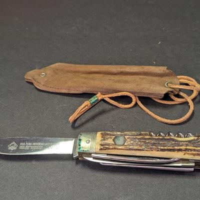 Sale Photo Thumbnail #550: Vintage PUMA 959 Universal Jagdmesser Handarbeit Folding Knife Solingen Germany #3