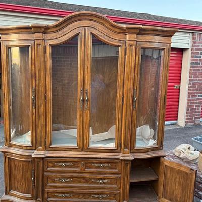 Two-piece china hutch.