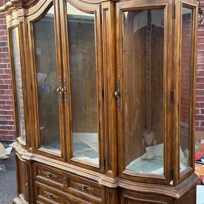 Two-piece china hutch.