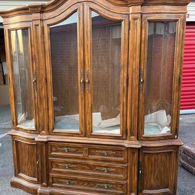 Two-piece china hutch.
