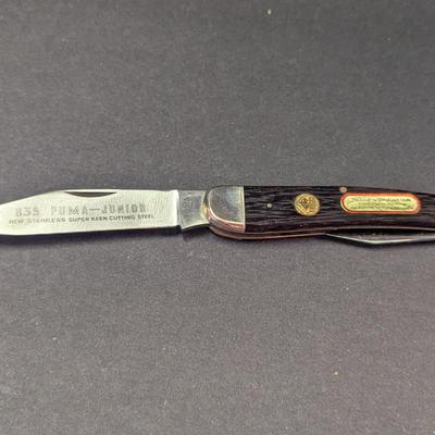 Sale Photo Thumbnail #560: 835 Puma Germany  - Junior New Stainless Super Keen Cutting Steel 2 Blade Pocket Knife #4