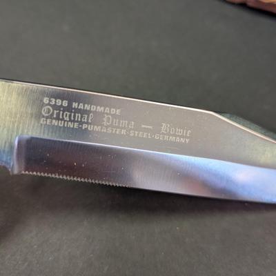 Sale Photo Thumbnail #571: 6396 Handmade Original Puma - Bowie Genuine Pumaster Steel Germany Knife With Sheath #5