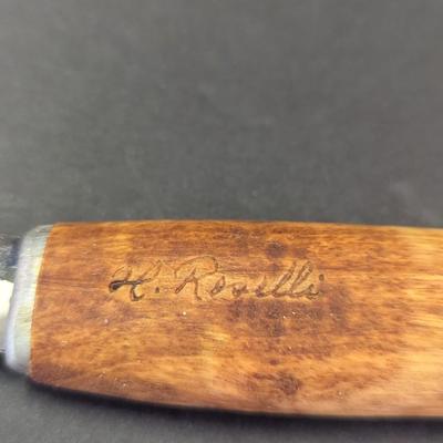 Sale Photo Thumbnail #591: H. Roselli Hunting Knife With Sheath #7