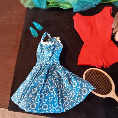 VINTAGE BARBIE DOLL CLOTHES AND EXTRAS