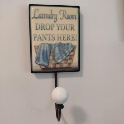 Pair of Laundry Room Decor Wall Hooks