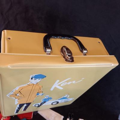 1960 BARBIE'S KEN AND FRIEND, CARRY CASE, MANY CLOTHES AND ACCESSORIES