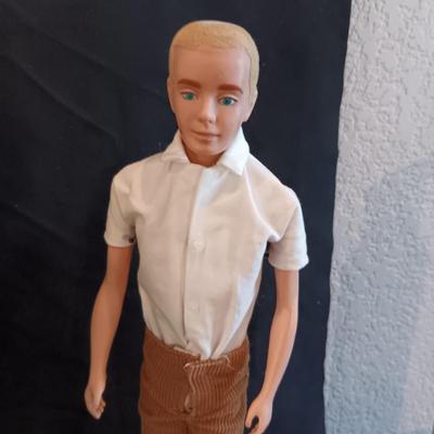 1960 BARBIE'S KEN AND FRIEND, CARRY CASE, MANY CLOTHES AND ACCESSORIES