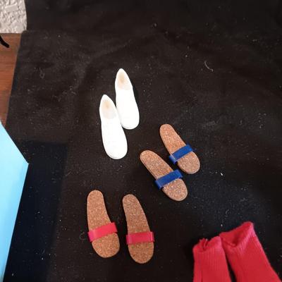 1960 BARBIE'S KEN AND FRIEND, CARRY CASE, MANY CLOTHES AND ACCESSORIES