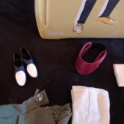 1960 BARBIE'S KEN AND FRIEND, CARRY CASE, MANY CLOTHES AND ACCESSORIES