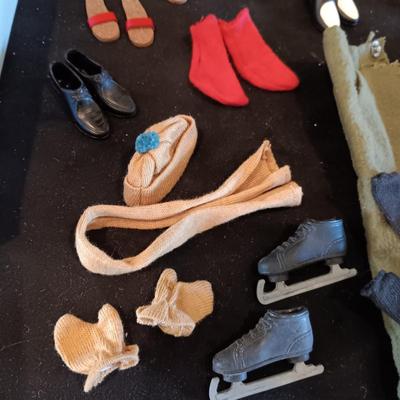 1960 BARBIE'S KEN AND FRIEND, CARRY CASE, MANY CLOTHES AND ACCESSORIES