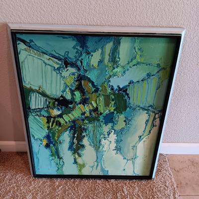 SIGNED ABSTRACT OIL PAINTING BY LIAM WILSON