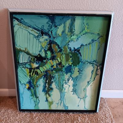 SIGNED ABSTRACT OIL PAINTING BY LIAM WILSON