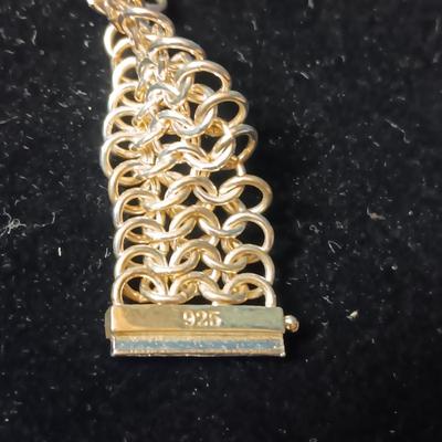 STERLING SILVER LINKED BRACELET 27.37g
