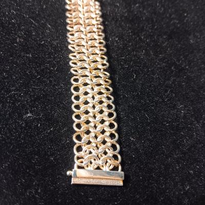 STERLING SILVER LINKED BRACELET 27.37g