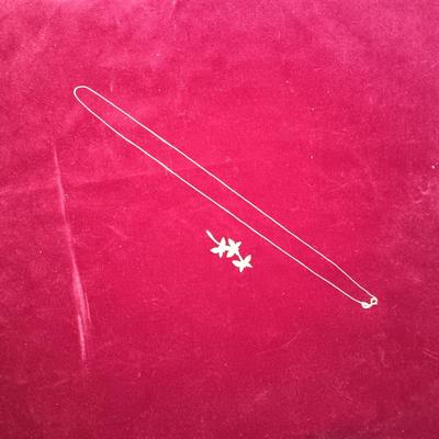 14K CHAIN .85g AND A BROKEN STERLING SILVER PIN