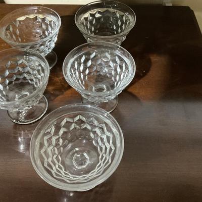 Sale Photo Thumbnail #369: Glass pedestal bowls