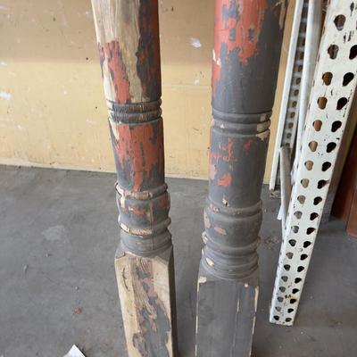 2 Half Columns Antique