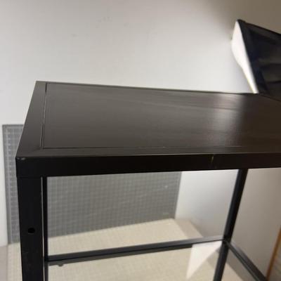 Black Metal and Glass Shelf