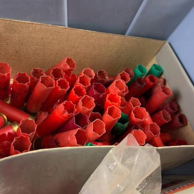 Tub full of Empty Shot Gun Shells and Wads 