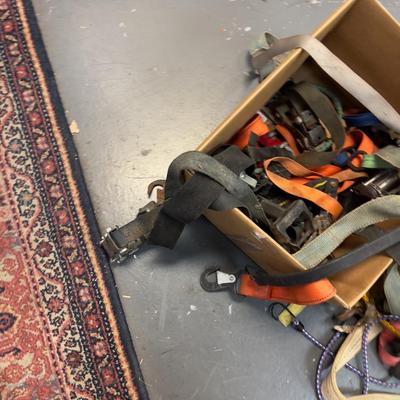 Bunch of Ratchet Straps, Ends and Parts 