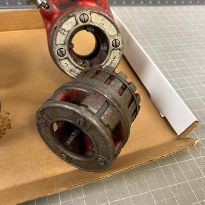 Rigid - Pipe Threaders (3) Heads, (4) Dies