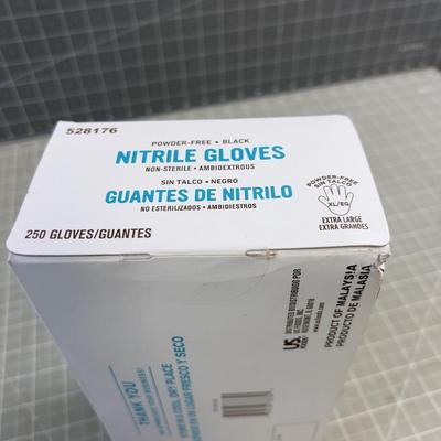 NEW Black Nitrile Powder Free XL Gloves