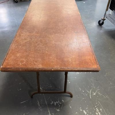 Wood Folding Table 73"x25"