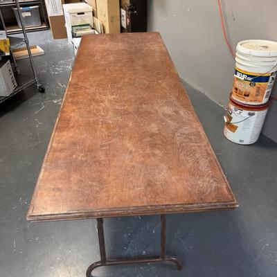 Wood Folding Table 73"x25"