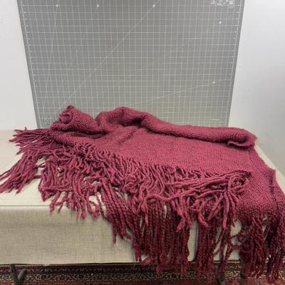 Purple Fringed Throw 