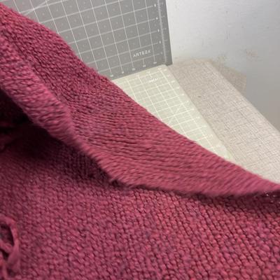 Purple Fringed Throw 