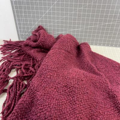 Purple Fringed Throw 