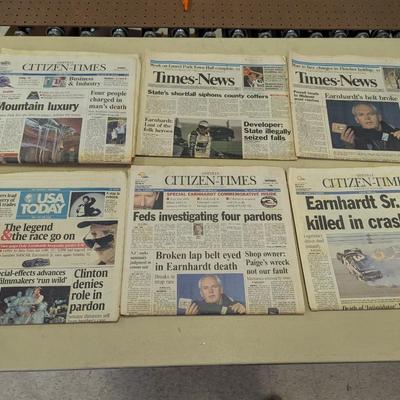 Sale Photo Thumbnail #1310: 2001 Newspapers Featuring Dale Earnhardt