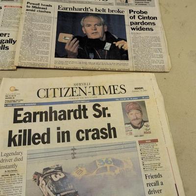 Sale Photo Thumbnail #1311: 2001 Newspapers Featuring Dale Earnhardt