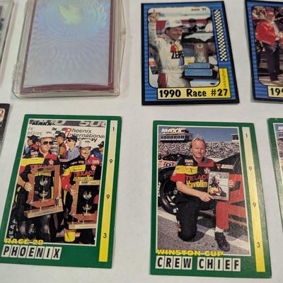 Sale Photo Thumbnail #1341: Vintage NASCAR Trading Cards & #8 Tin Car