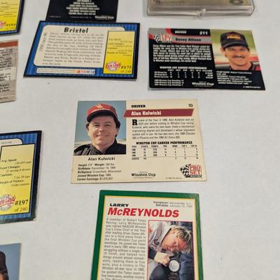 Sale Photo Thumbnail #1345: Vintage NASCAR Trading Cards & #8 Tin Car