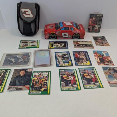 Sale Photo Thumbnail #1338: Vintage NASCAR Trading Cards & #8 Tin Car