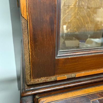 362 Antique English George III Inlaid Mahogany Slant Front Bureau