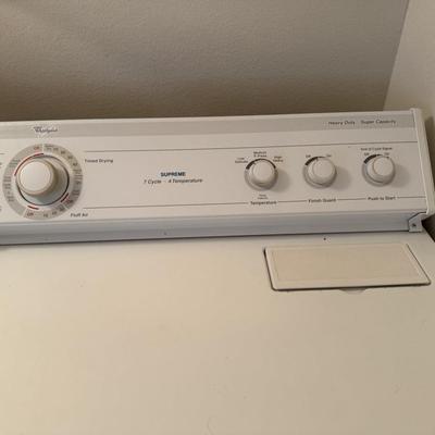 Whirlpool Dryer, large capacity, model info added