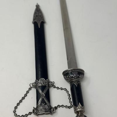 Sale Photo Thumbnail #224: Pewter and black with stainless steel blade and factory edge