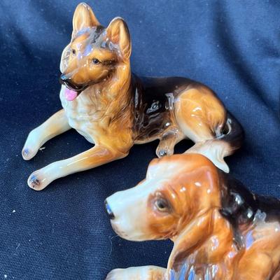 Sale Photo Thumbnail #1102: Set of 3 Lefton dogs, no damage or repair.