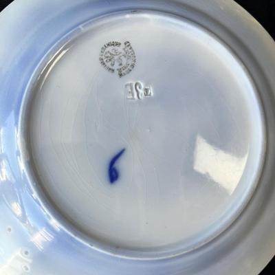 Sale Photo Thumbnail #1235: Transfer ware cup & Flow Blue plate.