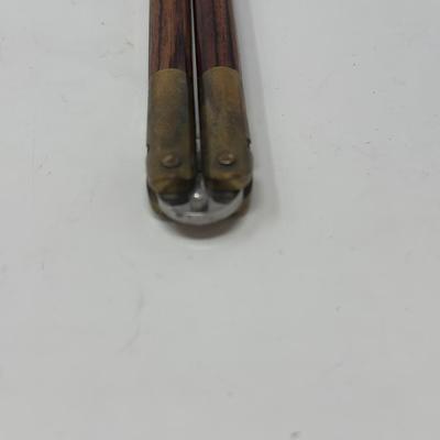 Sale Photo Thumbnail #247: Vintage wood and brass handled Filipino Balisong butterfly knife