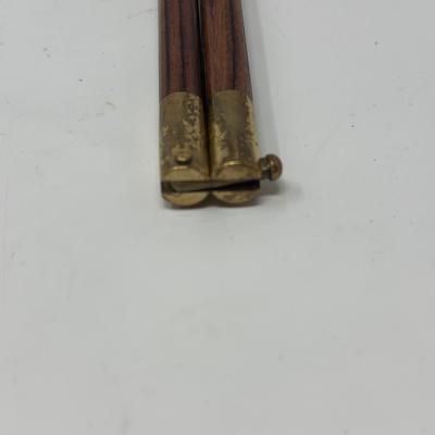 Sale Photo Thumbnail #246: Vintage wood and brass handled Filipino Balisong butterfly knife