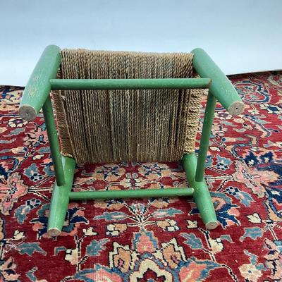 Sale Photo Thumbnail #406: Measurements:
24” in height, 14” in diameter for oak stool