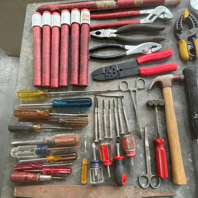 Sale Photo Thumbnail #19: Includes wrenches, screwdrivers, hammers, straps, a knife sharpening kit and more.