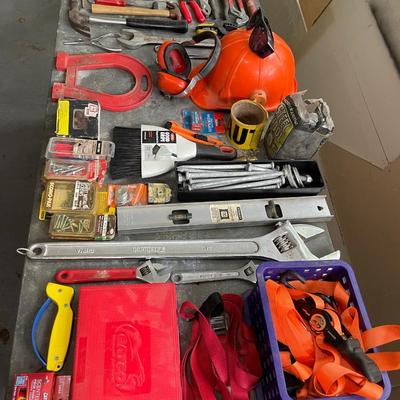 Sale Photo Thumbnail #15: Includes wrenches, screwdrivers, hammers, straps, a knife sharpening kit and more.