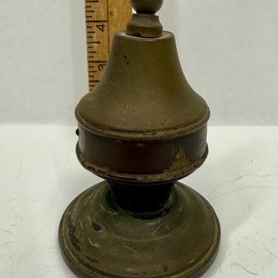 Sale Photo Thumbnail #473: Condition unknown, window to view temperature scale is yellowed and mostly opaque. Thermo Dial Laboratories was a Newark, NJ company from the early 20th century that produced figural, desktop-style thermometers that doubled as paperweights and served as i