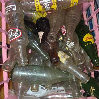 Vintage soda bottle collection