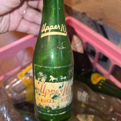 Vintage soda bottle collection